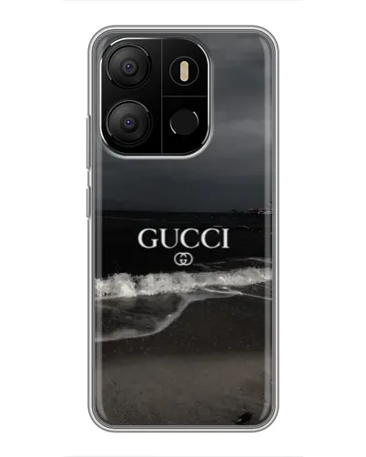 Чехол для TECNO Pop 7 с картинкой «Gucci — морской прибой»