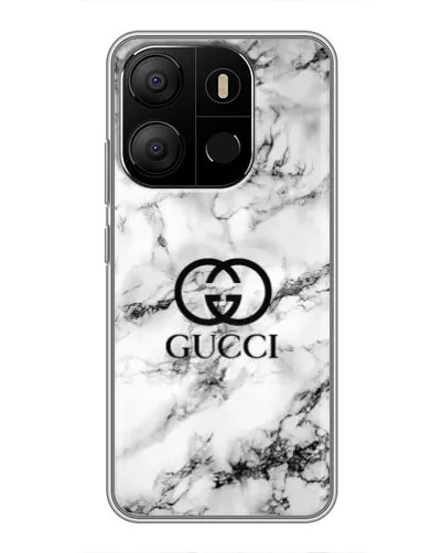 Чехол для TECNO Pop 7 с картинкой «Gucci — мраморный шик»