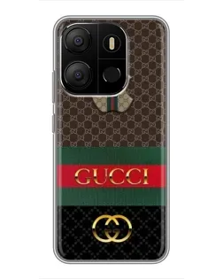 Чехол для TECNO Pop 7 с картинкой «Gucci — брендированный десерт»