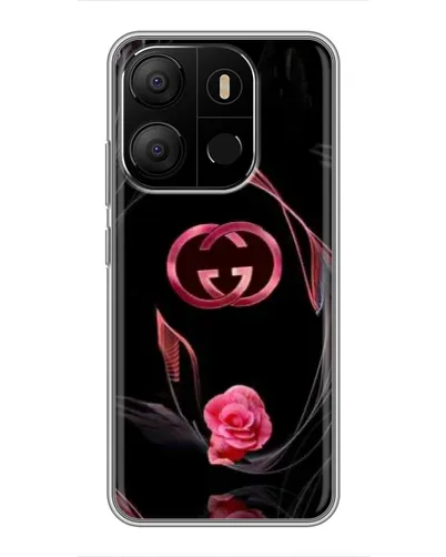 Чехол для TECNO Pop 7 с картинкой «Gucci — неоновая роза»