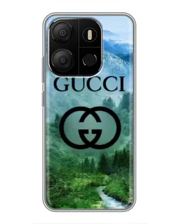Чехол для TECNO Pop 7 с картинкой «Gucci — горный пейзаж»