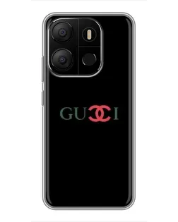 Чехол для TECNO Pop 7 с картинкой «Gucci — красный градиент»