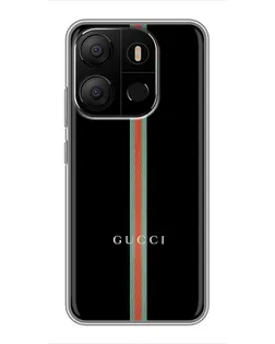 Чехол для TECNO Pop 7 с картинкой «Gucci — строгая линия»