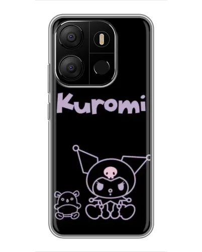 Чехол для TECNO Pop 7 с картинкой «Kuromi — черный минимализм» Чехол для TECNO Pop 7 с картинкой «Kuromi — черный минимализм»