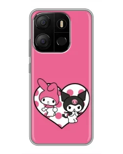 Чохол для TECNO Pop 7 з картинкою «Kuromi та My Melody»