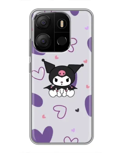 Чехол для TECNO Pop 7 с картинкой «Kuromi и лавандовые сердца» Чехол для TECNO Pop 7 с картинкой «Kuromi и лавандовые сердца»