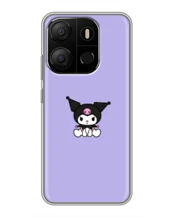 Чохол для TECNO Pop 7 з картинкою «Kuromi — фіолетовий мінімалізм»