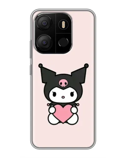 Чехол для TECNO Pop 7 с картинкой «Kuromi и сердце» Чехол для TECNO Pop 7 с картинкой «Kuromi и сердце»