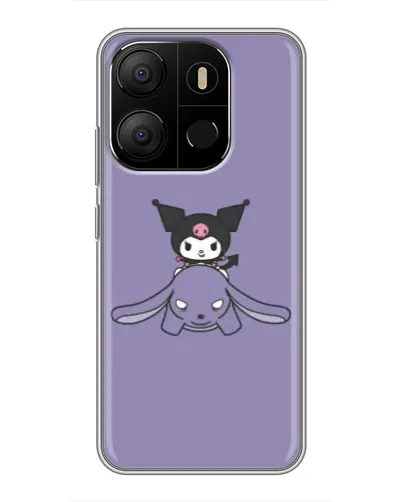 Чехол для TECNO Pop 7 с картинкой «Kuromi на лиловом фоне» Чехол для TECNO Pop 7 с картинкой «Kuromi на лиловом фоне»