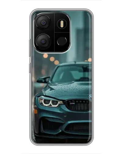 Чехол для TECNO Pop 7 с картинкой «BMW в огнях города» Чехол для TECNO Pop 7 с картинкой «BMW в огнях города»