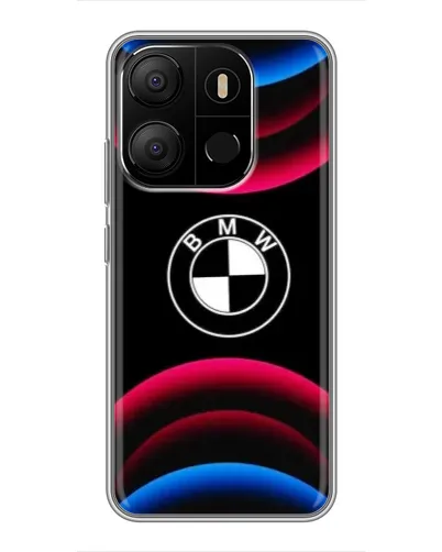Чехол для TECNO Pop 7 с картинкой «Логотип BMW и неоновые дуги» Чехол для TECNO Pop 7 с картинкой «Логотип BMW и неоновые дуги»