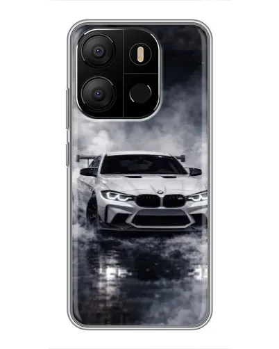 Чехол для TECNO Pop 7 с картинкой «BMW сквозь туман» Чехол для TECNO Pop 7 с картинкой «BMW сквозь туман»