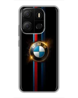 Чехол для TECNO Pop 7 с картинкой «BMW M-Power неон»