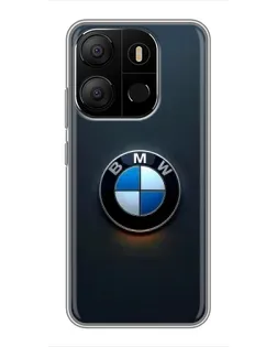 Чехол для TECNO Pop 7 с картинкой «Логотип BMW — минимализм»