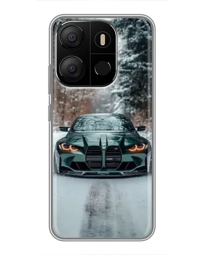 Чехол для TECNO Pop 7 с картинкой «BMW в зимнем лесу» Чехол для TECNO Pop 7 с картинкой «BMW в зимнем лесу»