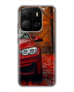 Чехол для TECNO Pop 7 с картинкой «Осенняя BMW M4»