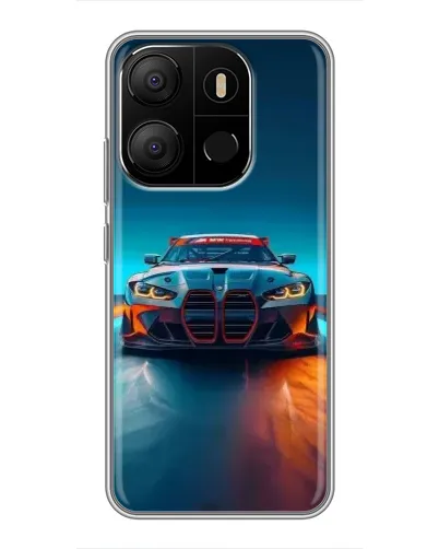 Чехол для TECNO Pop 7 с картинкой «BMW — огни неона» Чехол для TECNO Pop 7 с картинкой «BMW — огни неона»