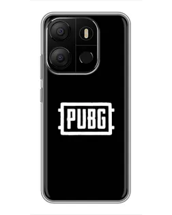 Чехол для TECNO Pop 7 с картинкой «Лого BMW — металлический блеск»