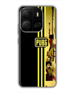 Чехол для TECNO Pop 7 с картинкой «PUBG — камуфляжный шлем»