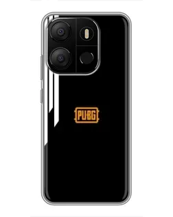 Чехол для TECNO Pop 7 с картинкой «PUBG — вертикальные линии»