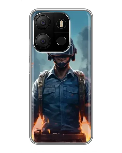 Чехол для TECNO Pop 7 с картинкой «PUBG — реалистичный герой» Чехол для TECNO Pop 7 с картинкой «PUBG — реалистичный герой»