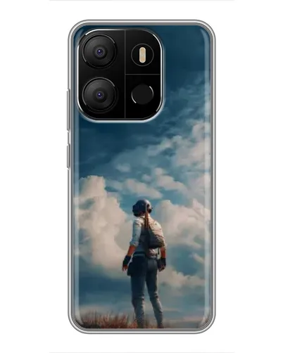 Чехол для TECNO Pop 7 с картинкой «Герой PUBG на скале» Чехол для TECNO Pop 7 с картинкой «Герой PUBG на скале»
