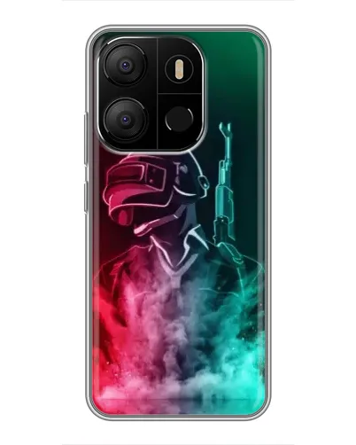 Чехол для TECNO Pop 7 с картинкой «PUBG — огненный воин» Чехол для TECNO Pop 7 с картинкой «PUBG — огненный воин»
