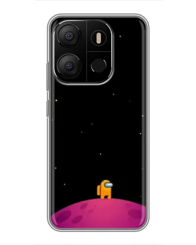 Чехол для TECNO Pop 7 с картинкой «Одинокий герой на планете»
