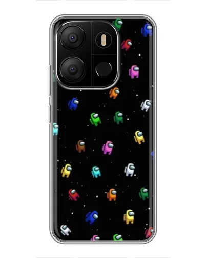 Чехол для TECNO Pop 7 с картинкой «Экипаж Among Us»