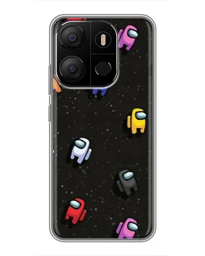 Чехол для TECNO Pop 7 с картинкой «Космический паттерн Among Us»