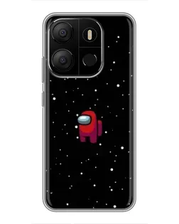 Чехол для TECNO Pop 7 с картинкой «Красный Among Us»