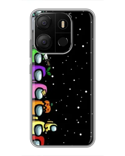 Чехол для TECNO Pop 7 с картинкой «Команда Among Us»