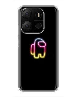 Чехол для TECNO Pop 7 с картинкой «Among Us градиент»