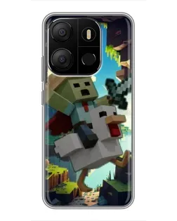 Чехол для TECNO Pop 7 с картинкой «Стив и гусь»