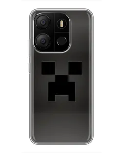 Чехол для TECNO Pop 7 с картинкой «Черный крипер градиент»