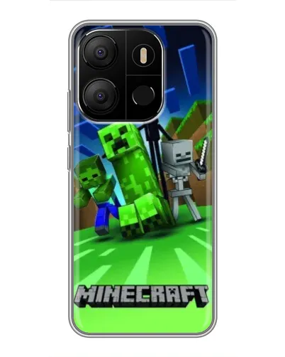 Чехол для TECNO Pop 7 с картинкой «Команда героев игры»