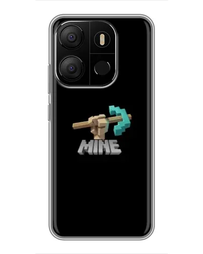Чехол для TECNO Pop 7 с картинкой «Алмазная кирка»