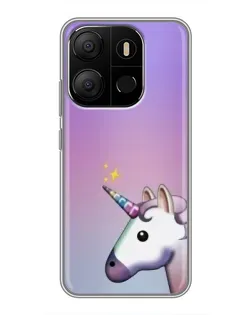 Чехол для TECNO Pop 7 с картинкой «Единорог градиент»