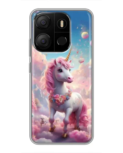 Чехол для TECNO Pop 7 с картинкой «Единорог среди облаков» Чехол для TECNO Pop 7 с картинкой «Единорог среди облаков»