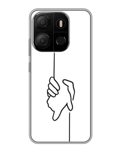 Чехол для TECNO Pop 7 с картинкой «Рука держит»