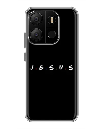 Чехол для TECNO Pop 7 с картинкой «Точки веры J.E.S.U.S.»