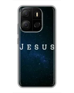 Чехол для TECNO Pop 7 с картинкой «Звездное небо Jesus»