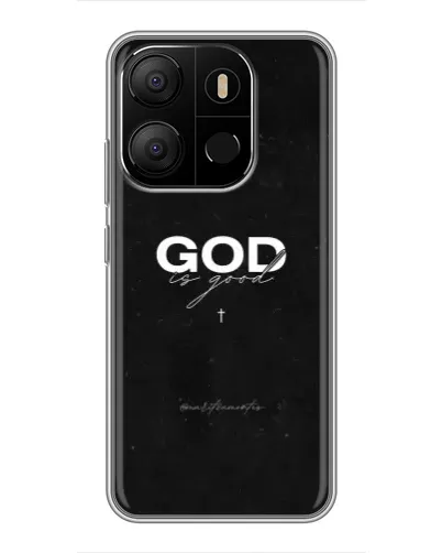 Чехол для TECNO Pop 7 с картинкой «GOD — Бог над всем»