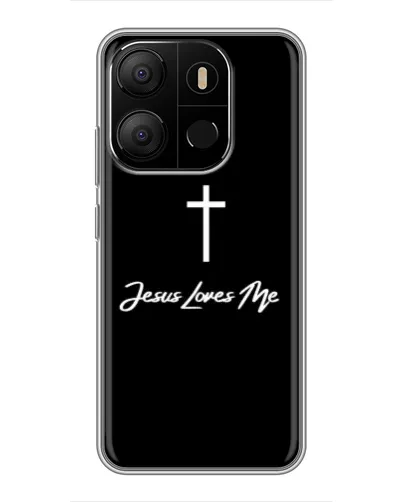 Чехол для TECNO Pop 7 с картинкой «Иисус любит тебя»