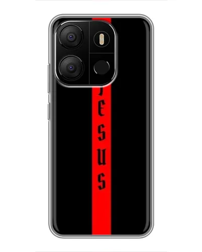 Чехол для TECNO Pop 7 с картинкой «Красная линия веры»
