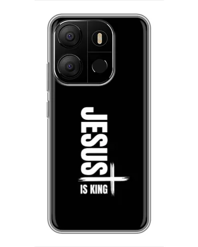 Чехол для TECNO Pop 7 с картинкой «Вертикаль веры Jesus»