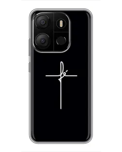 Чехол для TECNO Pop 7 с картинкой «Тонкий крест» Чехол для TECNO Pop 7 с картинкой «Тонкий крест»
