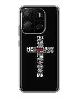 Чехол для TECNO Pop 7 с картинкой «Текстовый крест» Чехол для TECNO Pop 7 с картинкой «Текстовый крест»