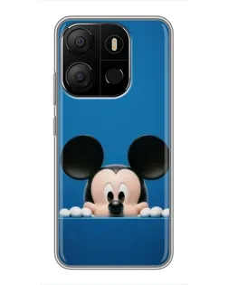 Чехол для TECNO Pop 7 с картинкой «Микки выглядывает»