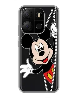 Чехол для TECNO Pop 7 с картинкой «Микки раздвигает стены»